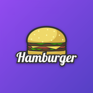Hamburger – Fast food tasty vector logo design free logo preview