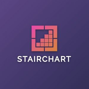 Stairchart – Geometric finance logo vector free logo preview