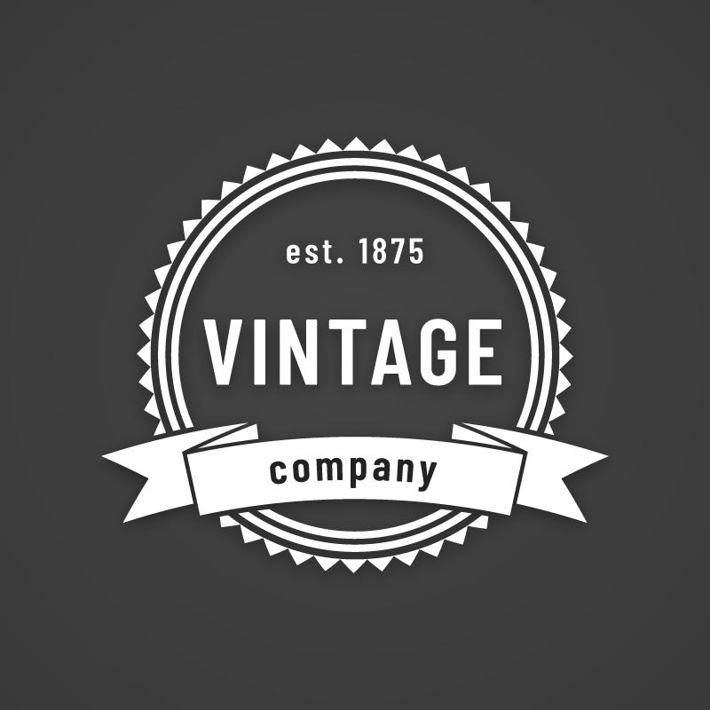 Vintage Company - Classic label logo vector - Roven Logos
