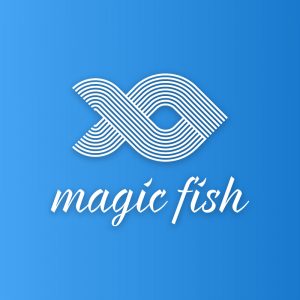 Magic fish – Free geometric sea animal logo free logo preview