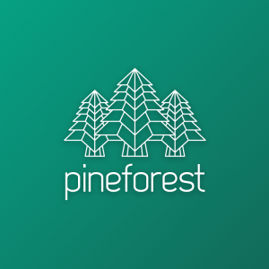 Pineforest – Outline pine tree logo vector free logo preview