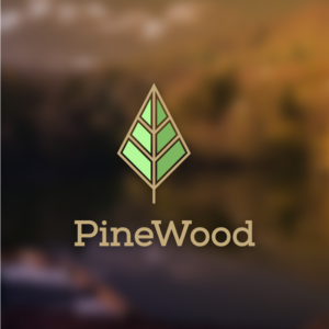 Pinewood – Free minimal pine tree logo vector free logo preview
