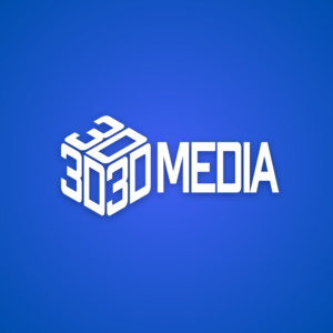 3D media – 3D wordmark logo free logo preview