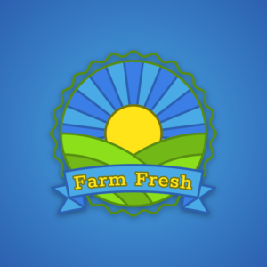 Farm Fresh – Geometric farming logo design free logo preview